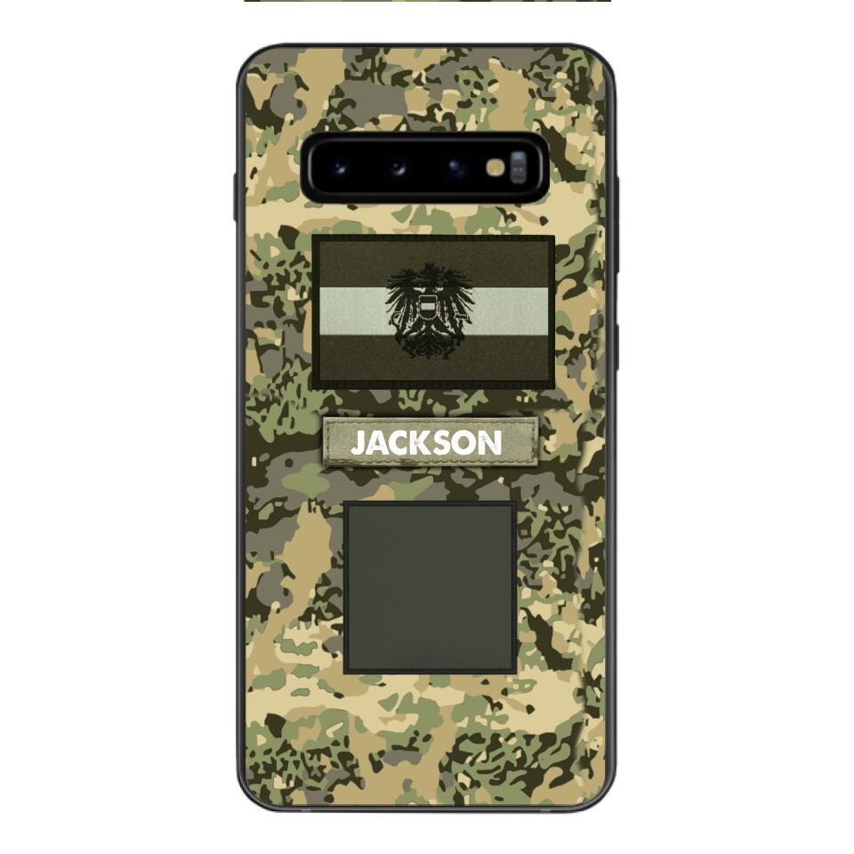 PERSONALIZED AUSTRIA ARMY VETERAN CAMO PHONECASE MTTQ2303