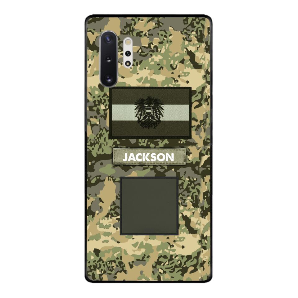 PERSONALIZED AUSTRIA ARMY VETERAN CAMO PHONECASE MTTQ2303