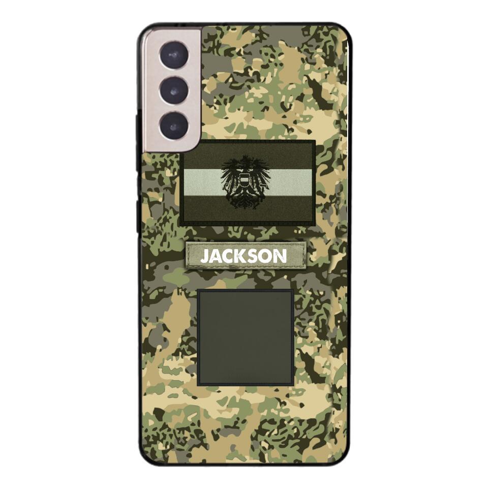 PERSONALIZED AUSTRIA ARMY VETERAN CAMO PHONECASE MTTQ2303