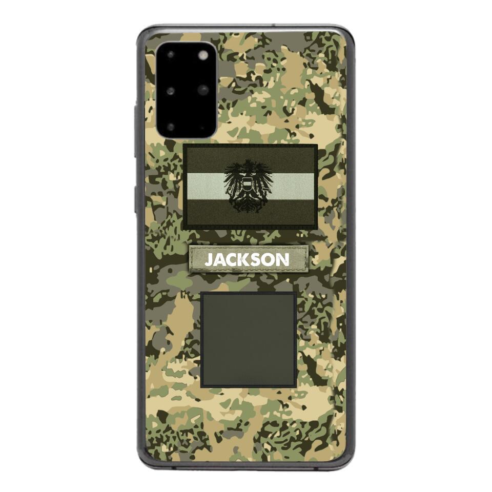 PERSONALIZED AUSTRIA ARMY VETERAN CAMO PHONECASE MTTQ2303