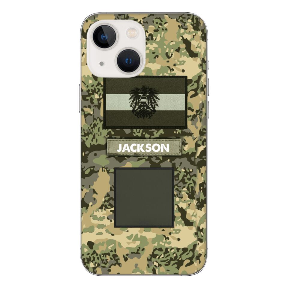 PERSONALIZED AUSTRIA ARMY VETERAN CAMO PHONECASE MTTQ2303