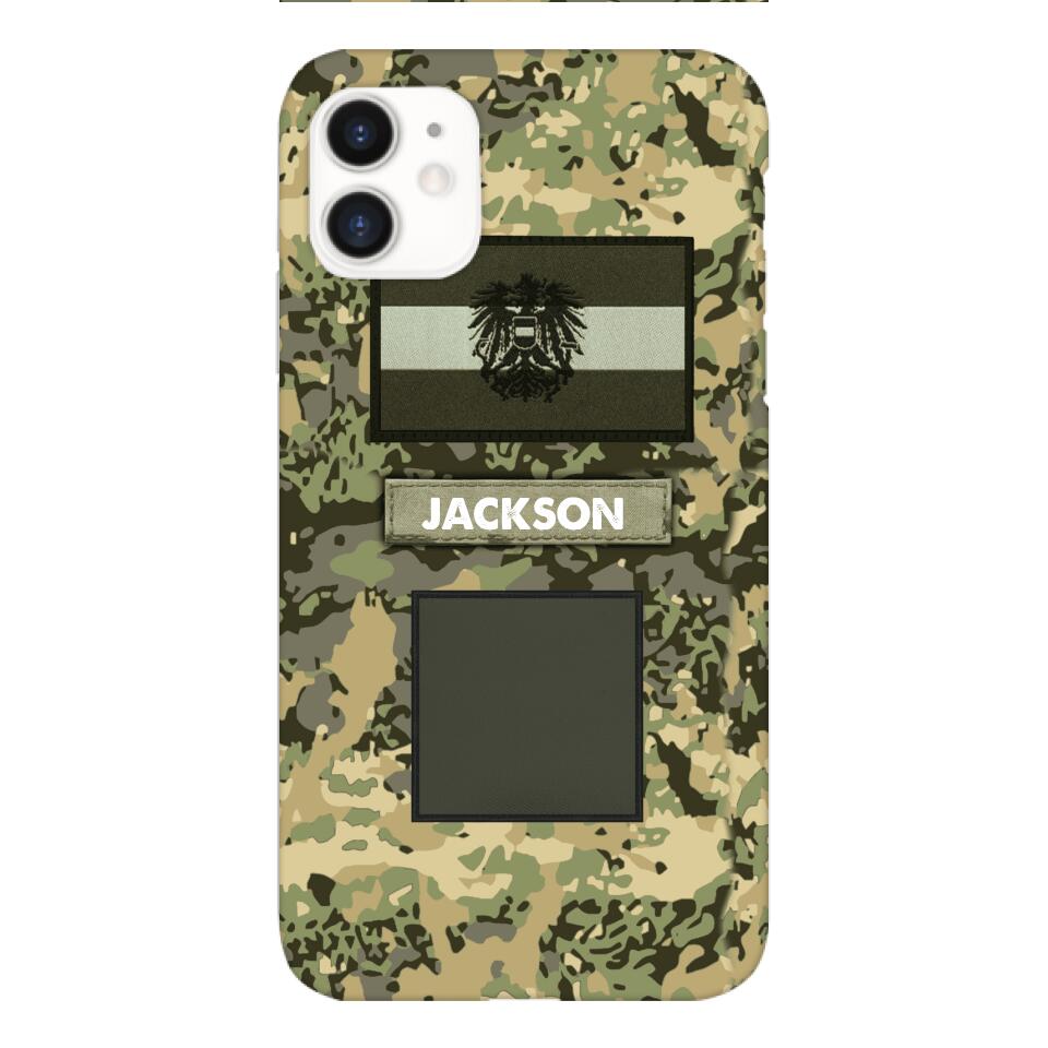 PERSONALIZED AUSTRIA ARMY VETERAN CAMO PHONECASE MTTQ2303