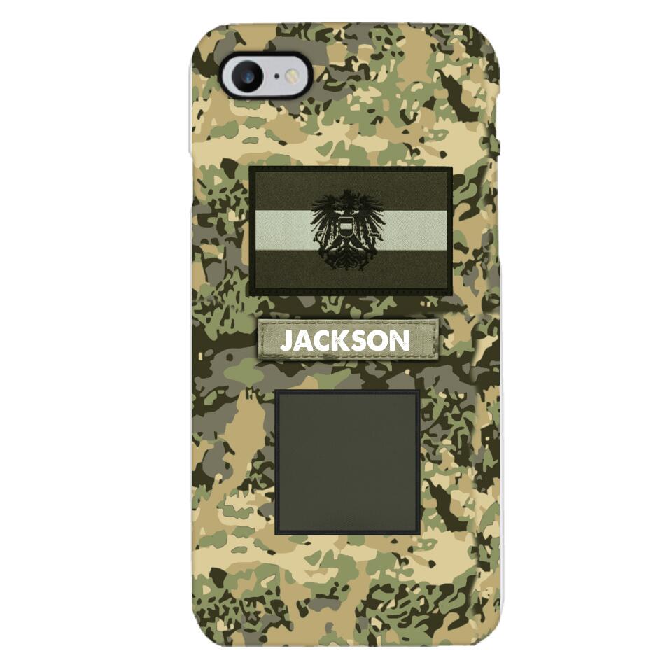 PERSONALIZED AUSTRIA ARMY VETERAN CAMO PHONECASE MTTQ2303