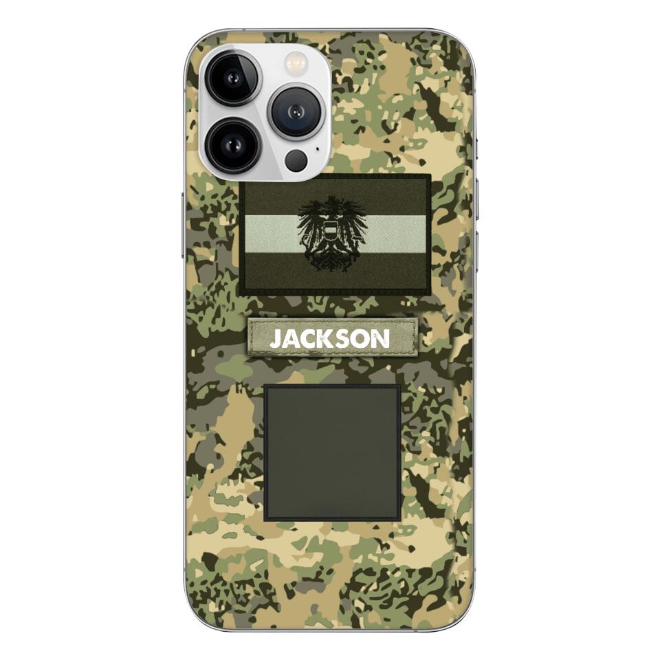 PERSONALIZED AUSTRIA ARMY VETERAN CAMO PHONECASE MTTQ2303