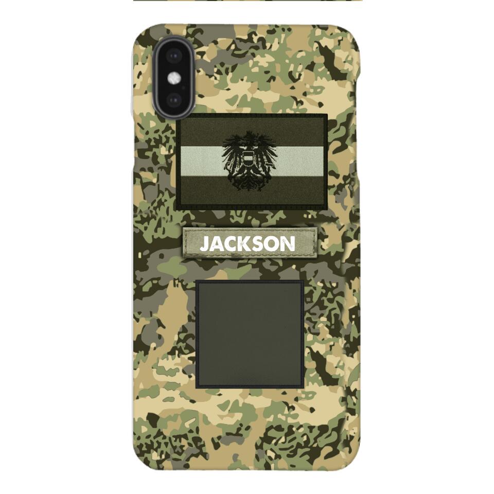 PERSONALIZED AUSTRIA ARMY VETERAN CAMO PHONECASE MTTQ2303