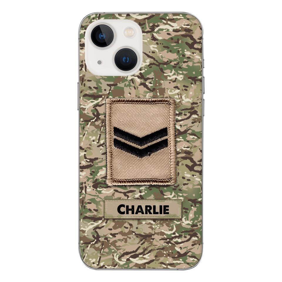 Personalized British Army Camo Phone Case Printed 22MAR-HC23