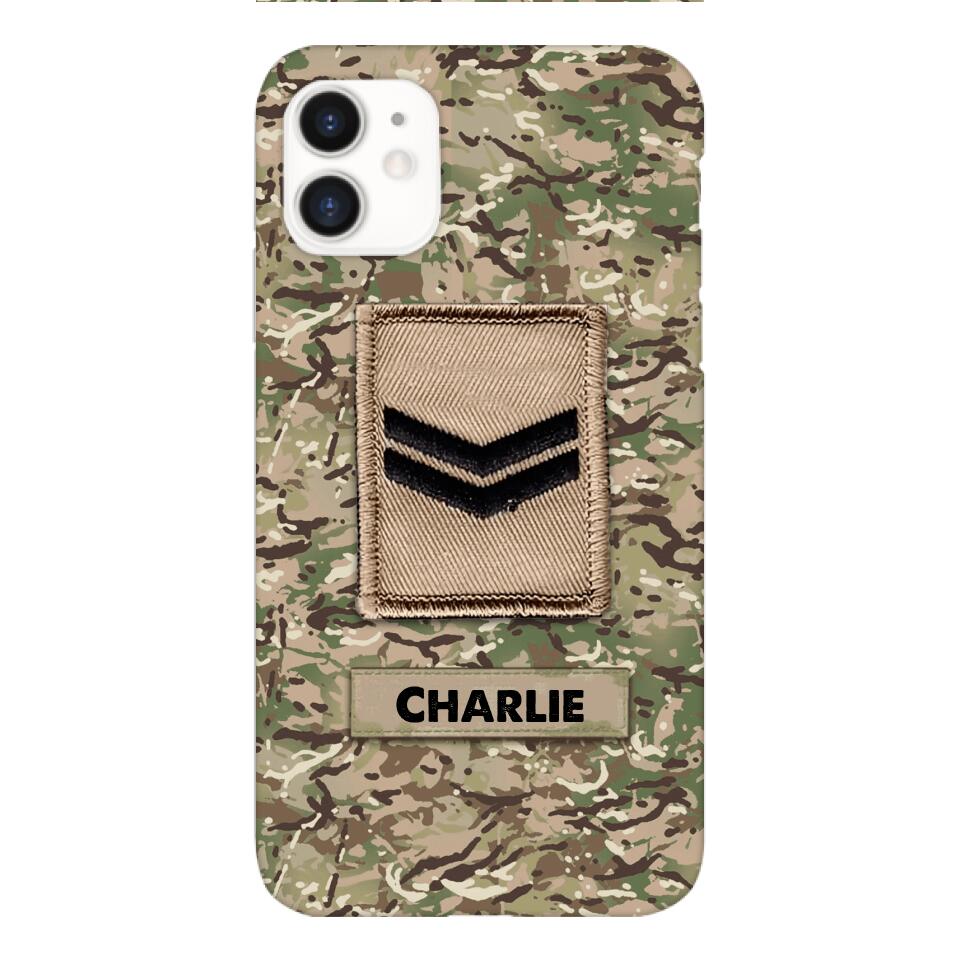 Personalized British Army Camo Phone Case Printed 22MAR-HC23