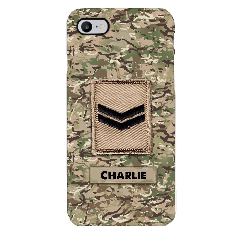 Personalized British Army Camo Phone Case Printed 22MAR-HC23
