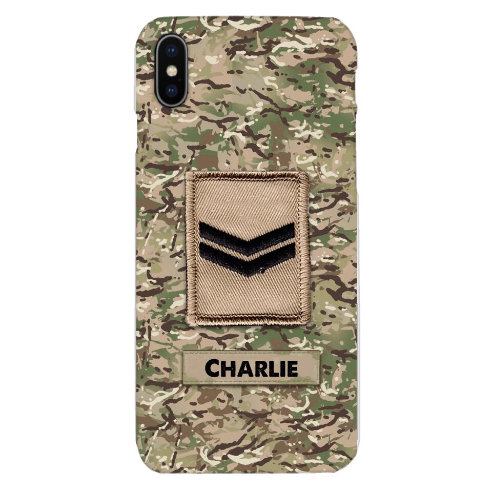 Personalized British Army Camo Phone Case Printed 22MAR-HC23
