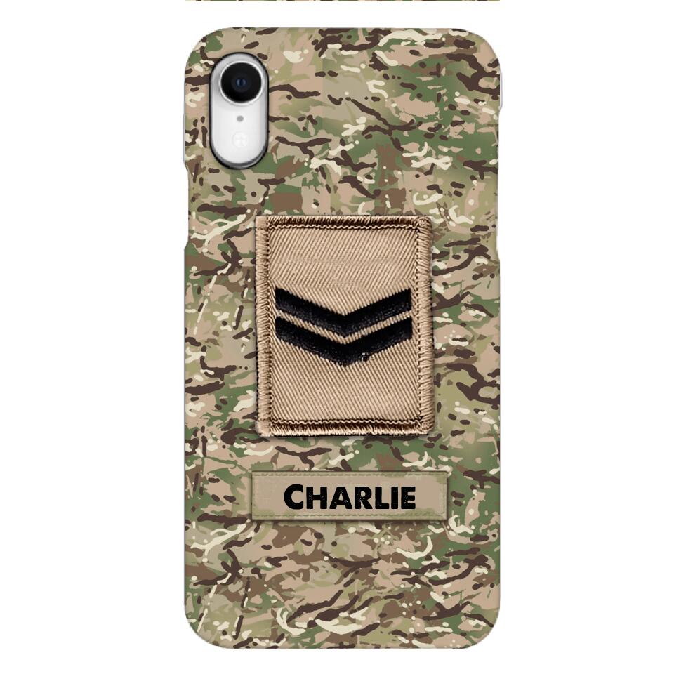 Personalized British Army Camo Phone Case Printed 22MAR-HC23