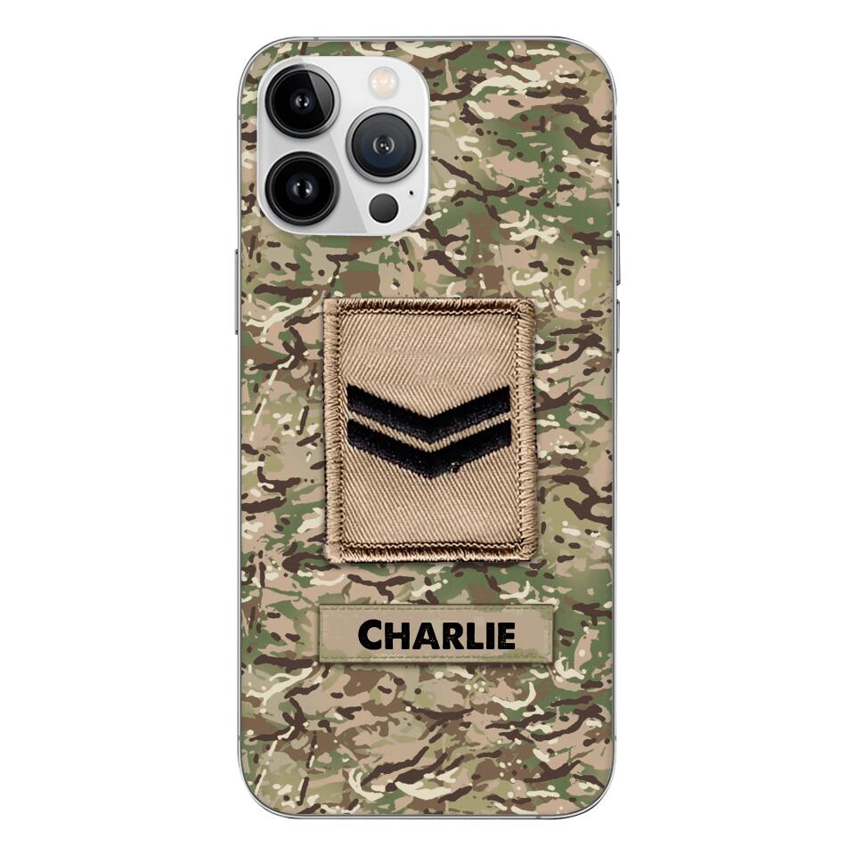Personalized British Army Camo Phone Case Printed 22MAR-HC23