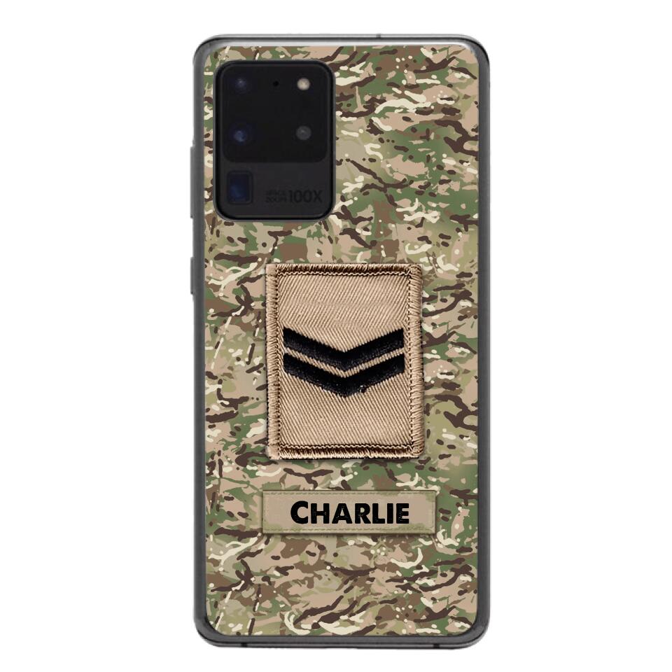 Personalized British Army Camo Phone Case Printed 22MAR-HC23