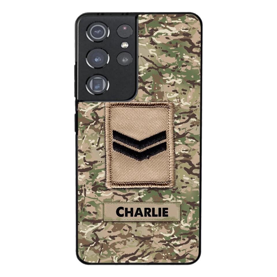 Personalized British Army Camo Phone Case Printed 22MAR-HC23