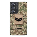 Personalized British Army Camo Phone Case Printed 22MAR-HC23