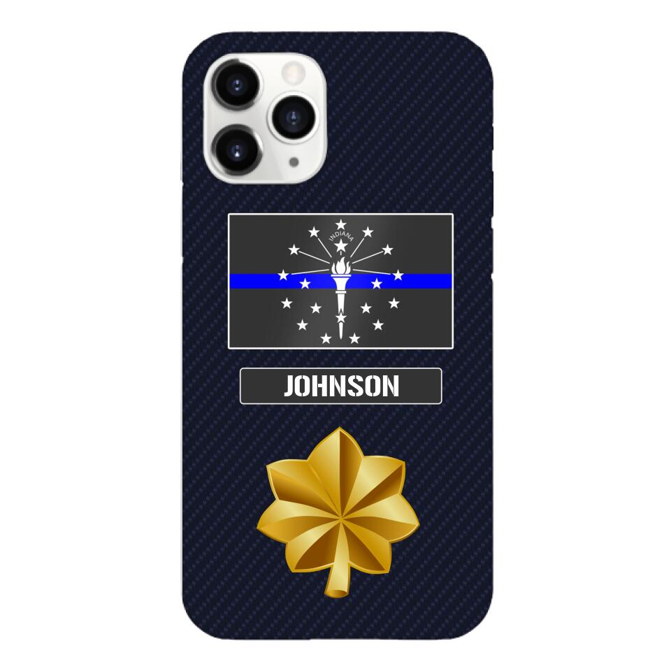 Personalized Indiana Thin Blue Line Phone Case Printed 22MAR-DT23