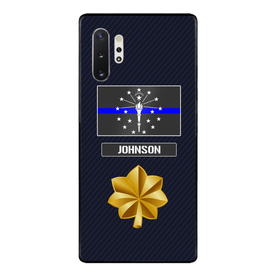 Personalized Indiana Thin Blue Line Phone Case Printed 22MAR-DT23