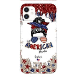 PERSONALIZED AMERICAN MAMA KID NAME PHONECASE T3Q