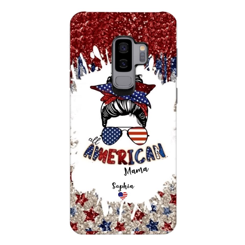 PERSONALIZED AMERICAN MAMA KID NAME PHONECASE T3Q