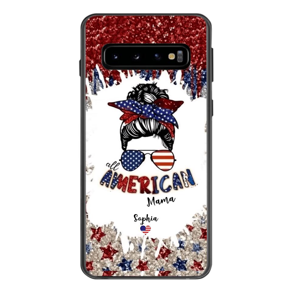 PERSONALIZED AMERICAN MAMA KID NAME PHONECASE T3Q