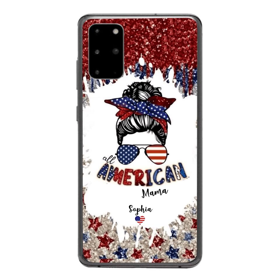 PERSONALIZED AMERICAN MAMA KID NAME PHONECASE T3Q