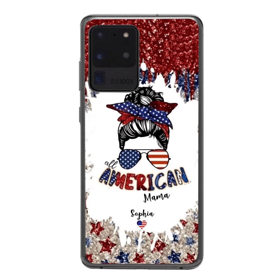 PERSONALIZED AMERICAN MAMA KID NAME PHONECASE T3Q