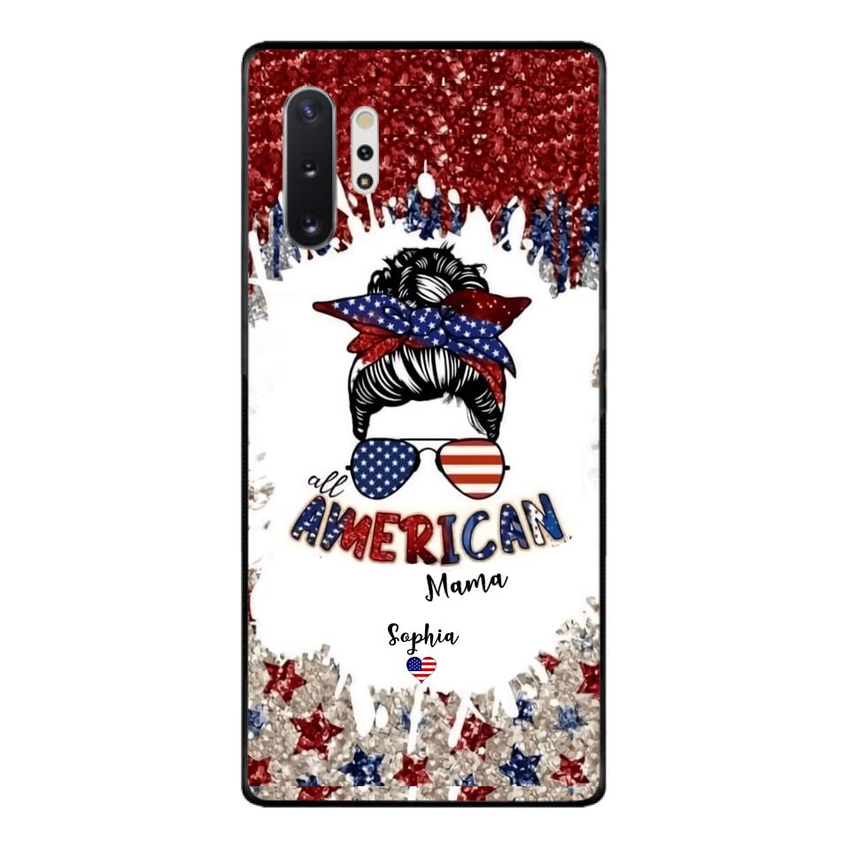 PERSONALIZED AMERICAN MAMA KID NAME PHONECASE T3Q