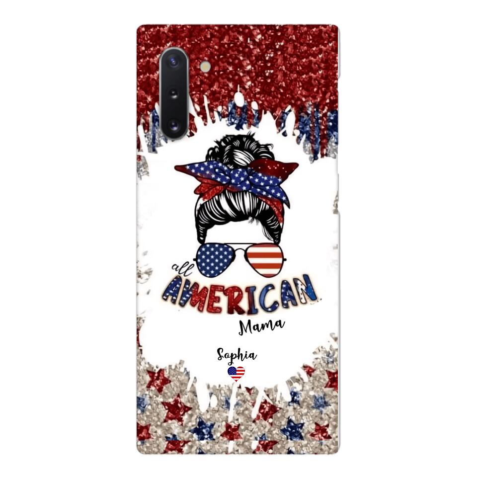 PERSONALIZED AMERICAN MAMA KID NAME PHONECASE T3Q