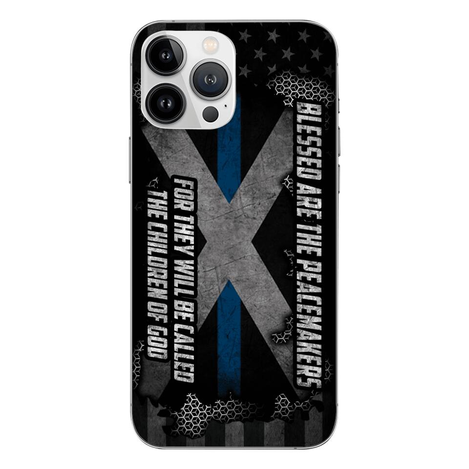 PERSONALIZED BLESSED ARE THE PEACE MAKERS UNITED STATES PHONCASE QTVQ2303