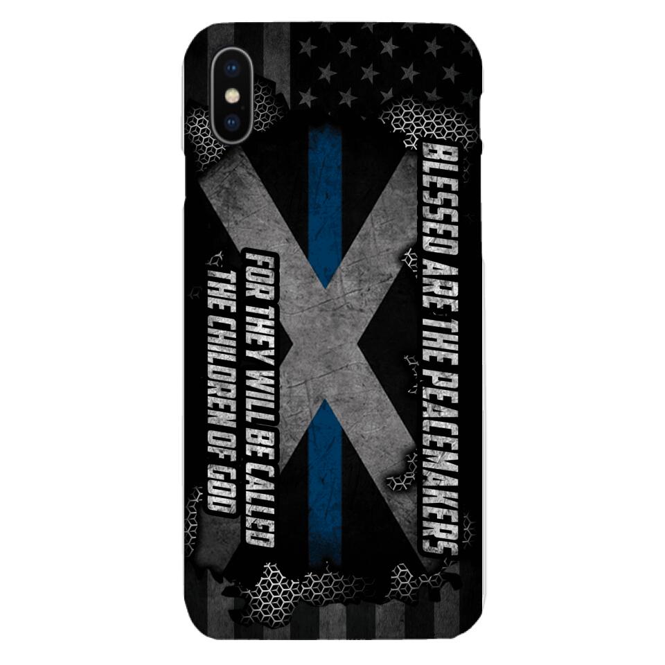 PERSONALIZED BLESSED ARE THE PEACE MAKERS UNITED STATES PHONCASE QTVQ2303