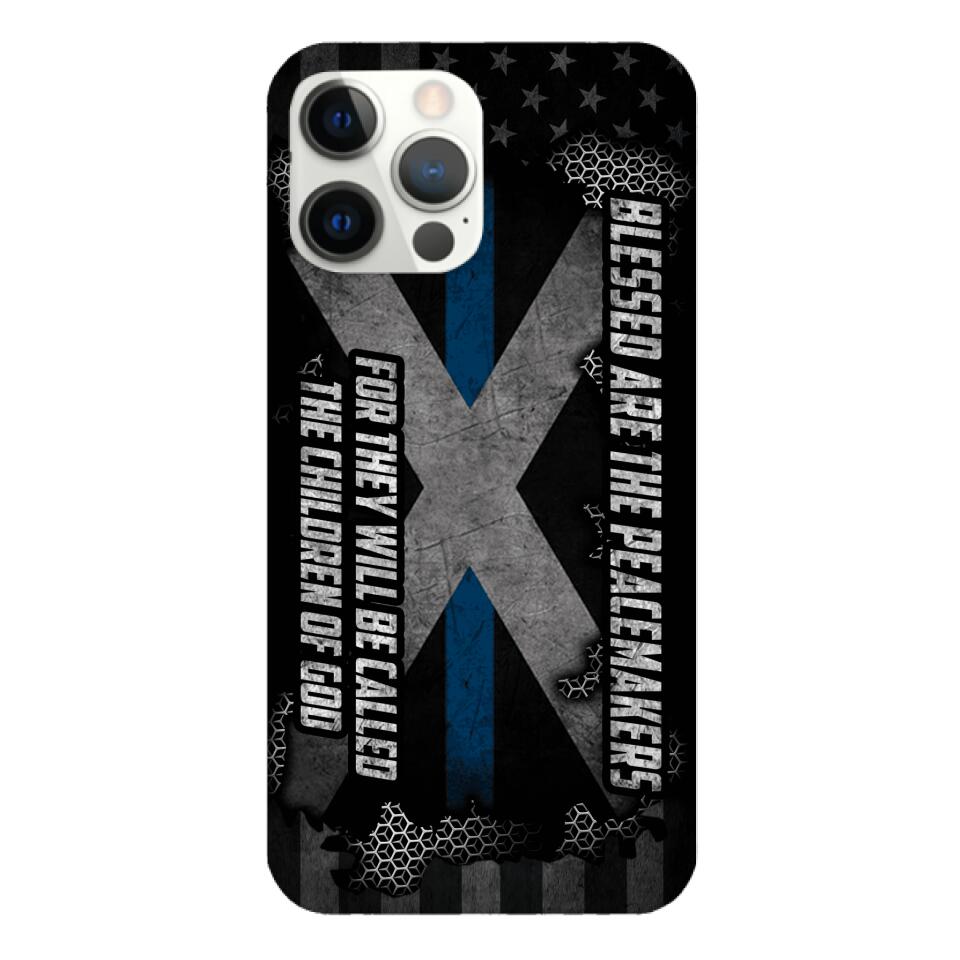 PERSONALIZED BLESSED ARE THE PEACE MAKERS UNITED STATES PHONCASE QTVQ2303