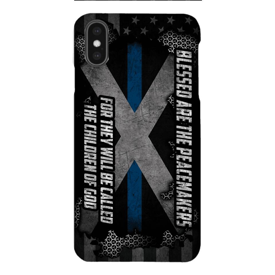 PERSONALIZED BLESSED ARE THE PEACE MAKERS UNITED STATES PHONCASE QTVQ2303