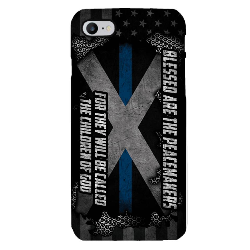 PERSONALIZED BLESSED ARE THE PEACE MAKERS UNITED STATES PHONCASE QTVQ2303