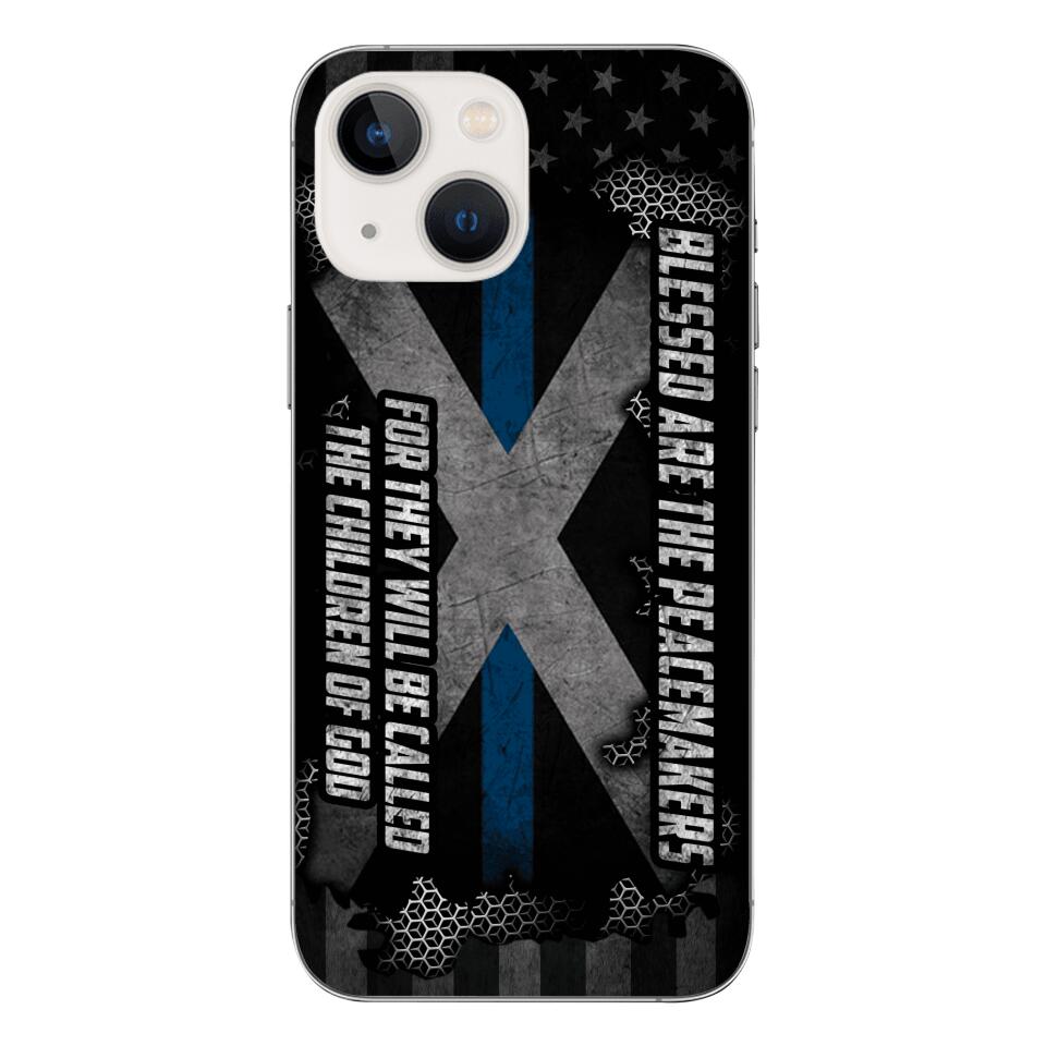 PERSONALIZED BLESSED ARE THE PEACE MAKERS UNITED STATES PHONCASE QTVQ2303