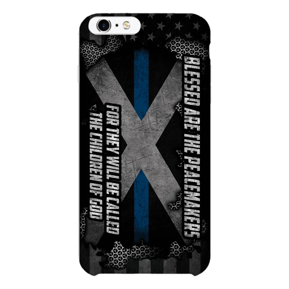 PERSONALIZED BLESSED ARE THE PEACE MAKERS UNITED STATES PHONCASE QTVQ2303