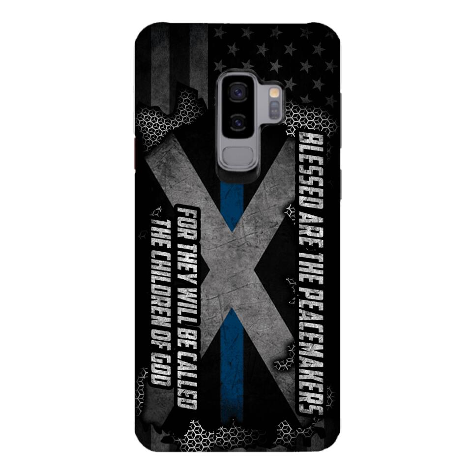 PERSONALIZED BLESSED ARE THE PEACE MAKERS UNITED STATES PHONCASE QTVQ2303