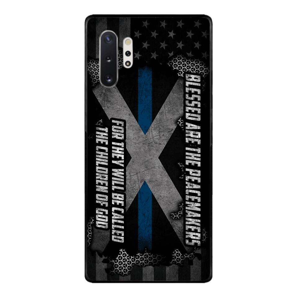 PERSONALIZED BLESSED ARE THE PEACE MAKERS UNITED STATES PHONCASE QTVQ2303