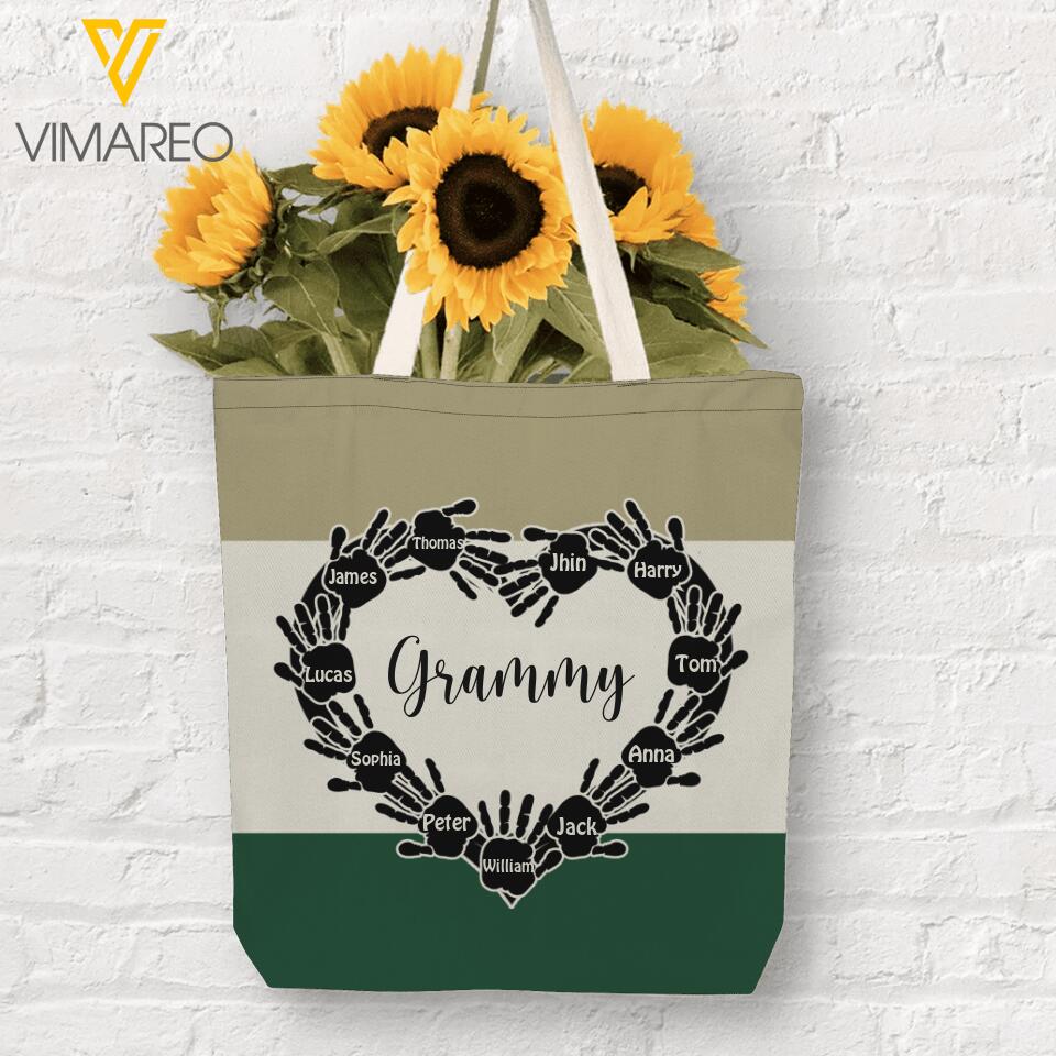 Personalized Grammy Kid Tote Bag Printed 22MAR-DT24