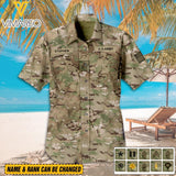 Personalized U.S Soldier Camo Hawaii Shirt Printed 22MAR-DT25