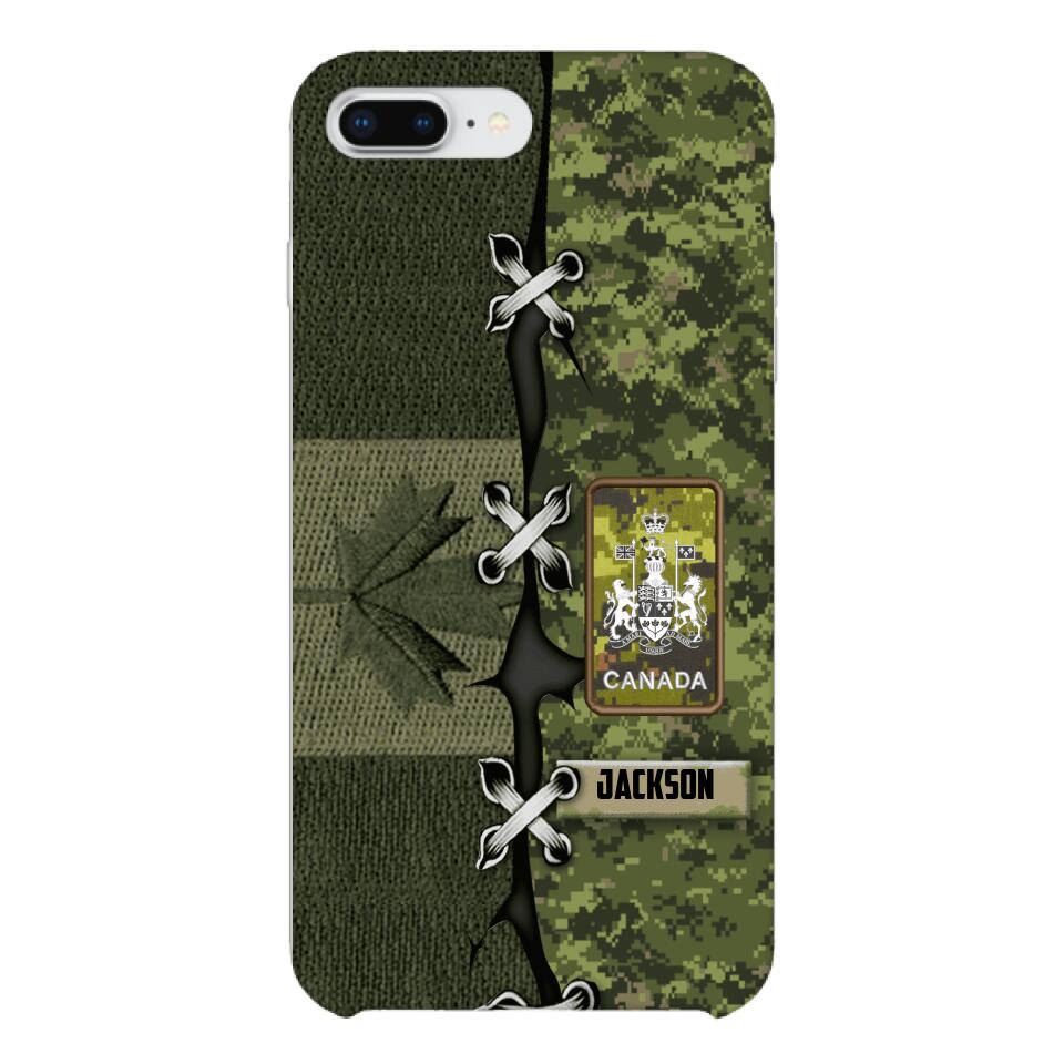 Personalized Canadian Soldier Camo Phone Case Printed V3Q 2503
