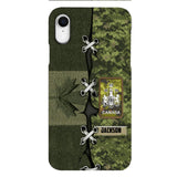 Personalized Canadian Soldier Camo Phone Case Printed V3Q 2503