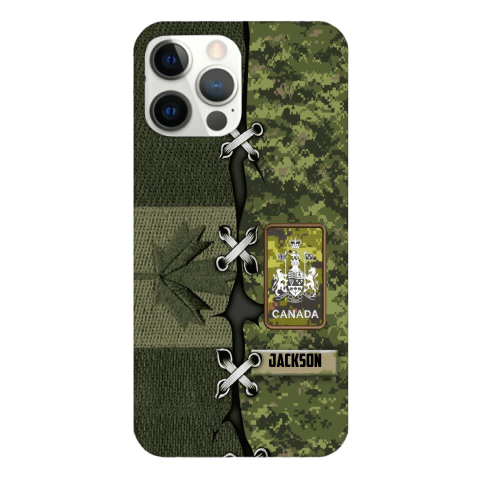 Personalized Canadian Soldier Camo Phone Case Printed V3Q 2503