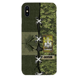 Personalized Canadian Soldier Camo Phone Case Printed V3Q 2503