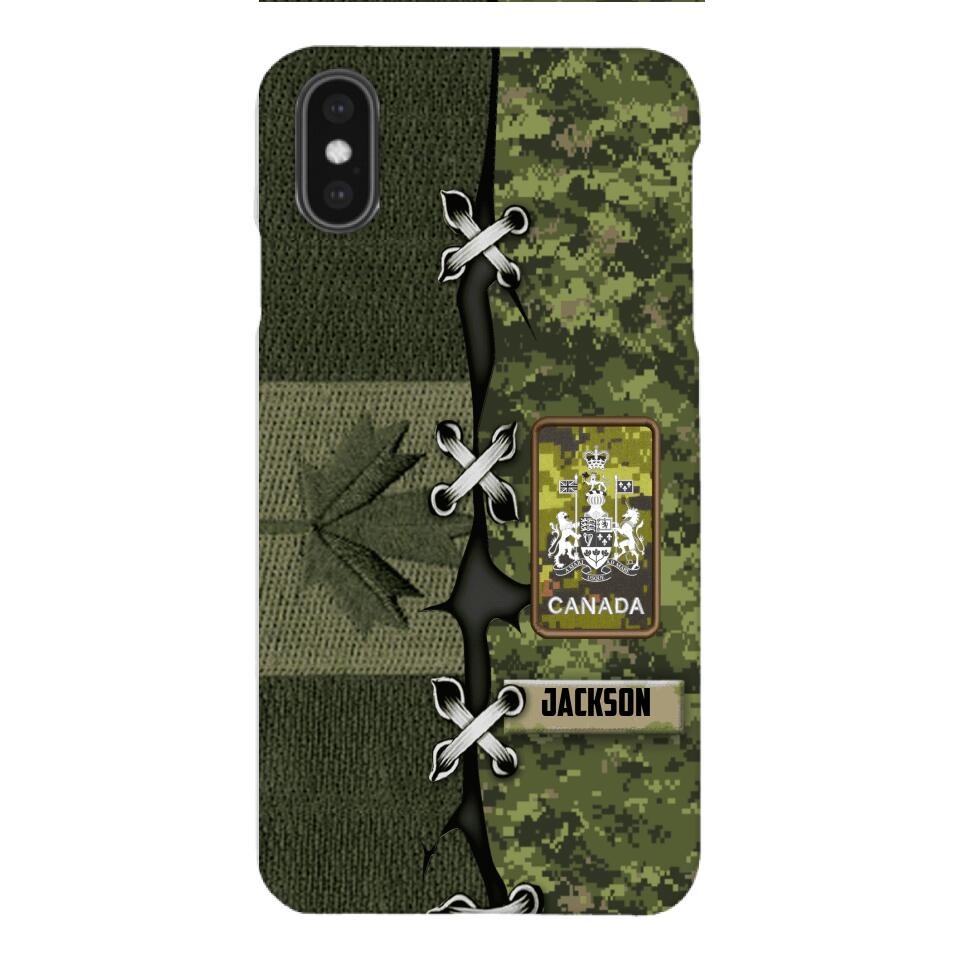 Personalized Canadian Soldier Camo Phone Case Printed V3Q 2503