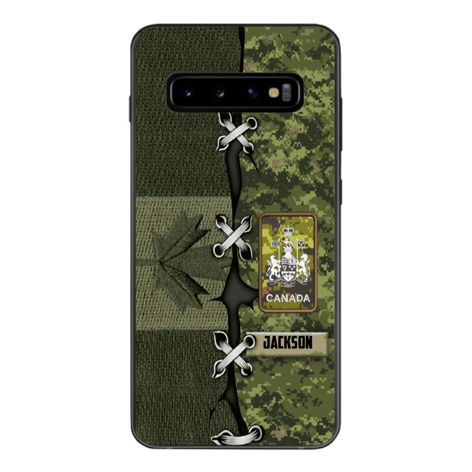 Personalized Canadian Soldier Camo Phone Case Printed V3Q 2503