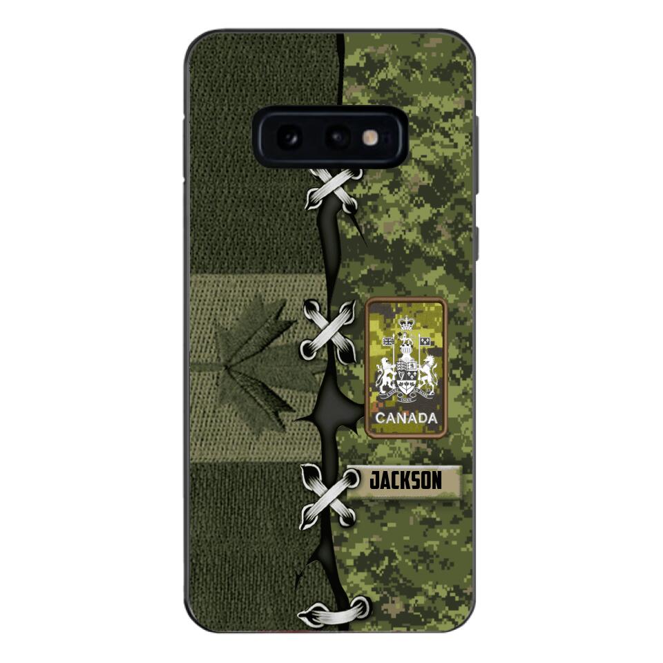Personalized Canadian Soldier Camo Phone Case Printed V3Q 2503