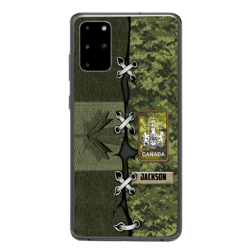 Personalized Canadian Soldier Camo Phone Case Printed V3Q 2503