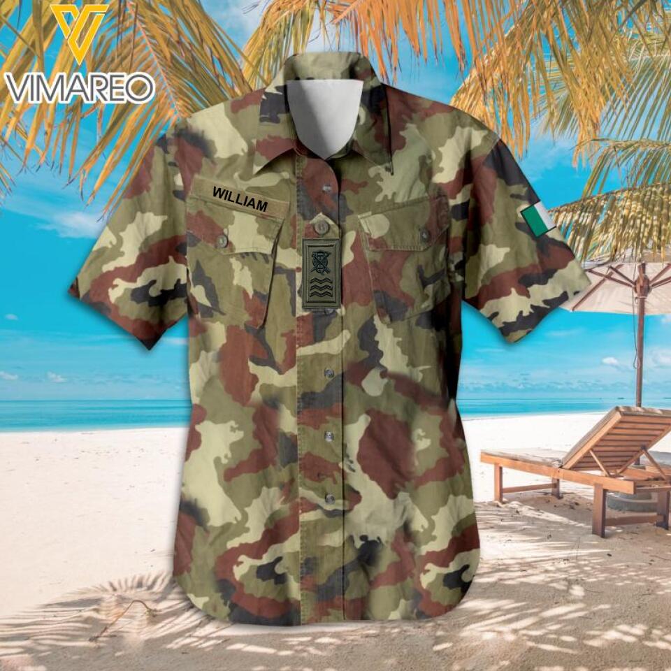 Personalized Irish Army Camo Hawaii Shirt Printed 22MAR-DT25