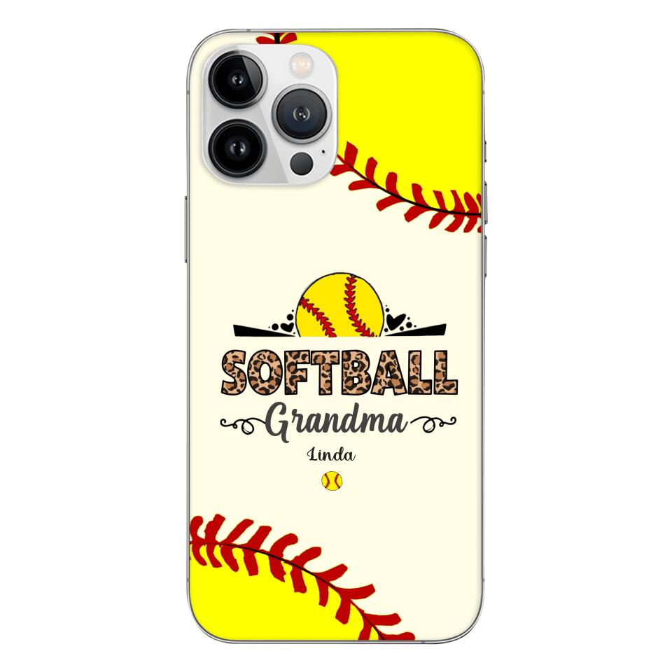 Personalized Softball Grandma Phone Case 3N 2503