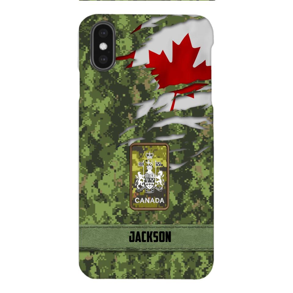 Personalized Canadian soldier camo rank Phone Case M3Q 2503