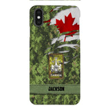 Personalized Canadian soldier camo rank Phone Case M3Q 2503